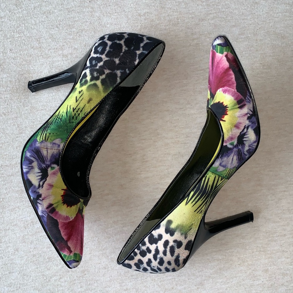 Nine West Shoes, Floral and Cheetah High Heels, 7M